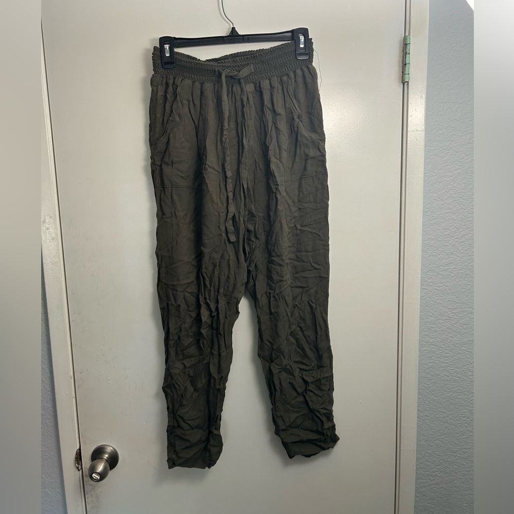 Dark green joggers